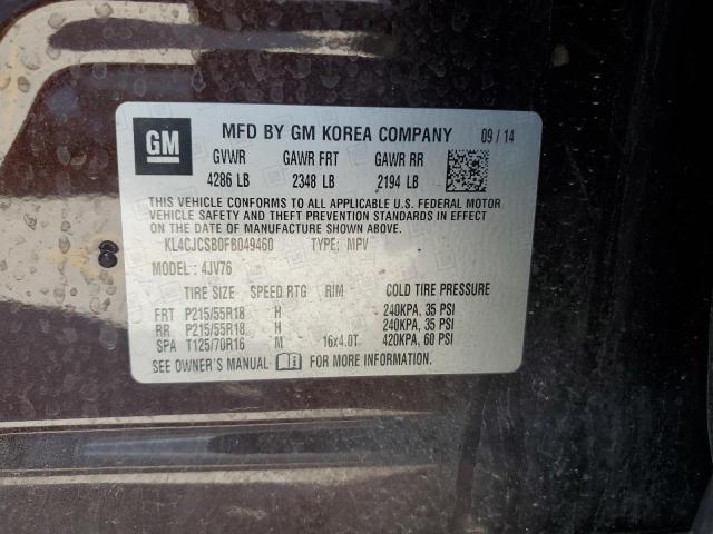 KL4CJCSB0FB049460 Buick Encore