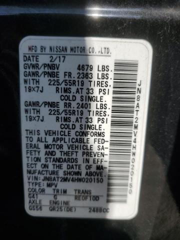 JN8AT2MV4HW020150 Nissan ROGUE S