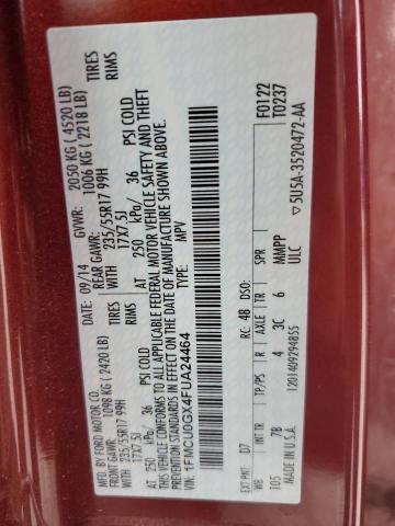 1FMCU0GX4FUA24464 Ford ESCAPE SE
