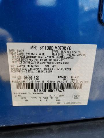 MAJ6S3FL0NC467678 Ford ECOSPORT S