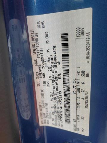 1FTFW1E54PKF21319 Ford F150 Supercrew