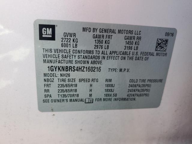 1GYKNBRS4HZ160216 Cadillac XT5 LUXURY