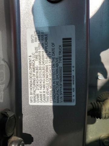 5FPYK3F16NB000602 Honda Ridgeline Sport