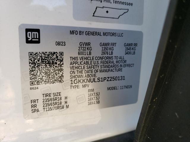 1GKKNULS1PZ250131 GMC ACADIA SLT