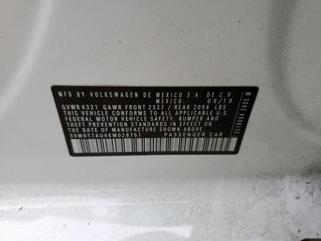 3VW6T7AU6KM028751 Volkswagen GTI S