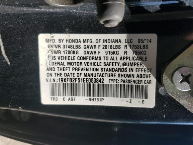 19XFB2F51EE053842 Honda Civic Lx