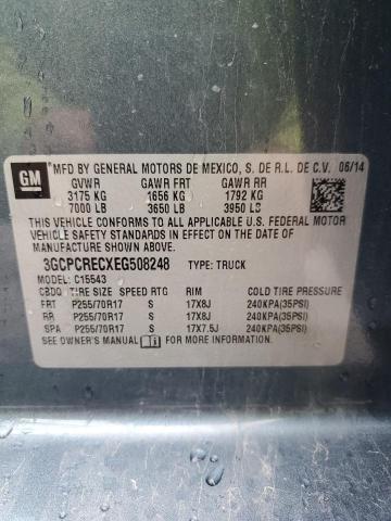 3GCPCRECXEG508248 Chevrolet Silverado C1500 Lt