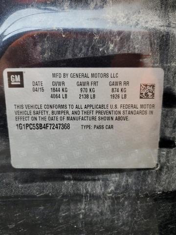 1G1PC5SB4F7247368 Chevrolet CRUZE LT