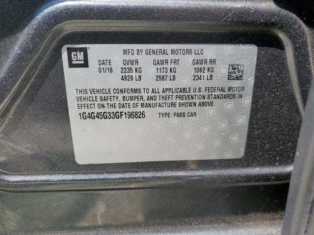1G4G45G33GF196826 Buick Lacrosse Sport Touring