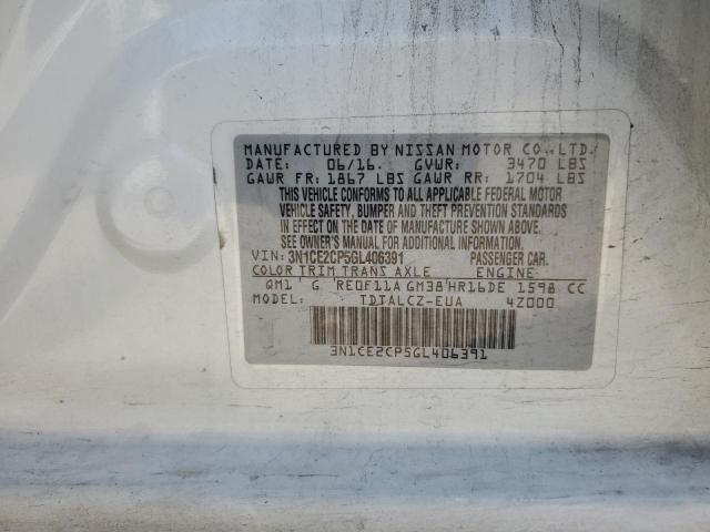 3N1CE2CP5GL406391 Nissan Versa Note S