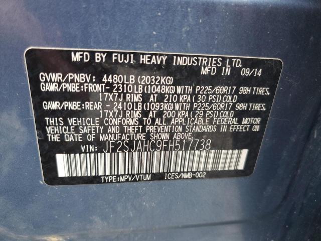 JF2SJAHC9FH517738 Subaru Forester 2.5i Limited