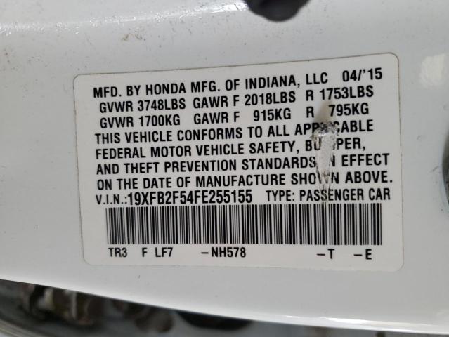 19XFB2F54FE255155 Honda Civic Lx