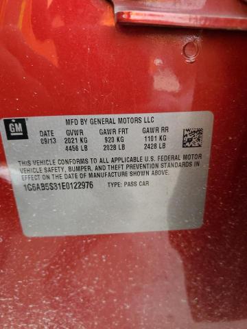 1G6AB5S31E0122976 Cadillac ATS LUXURY