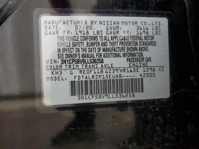 3N1CP5BV9LL536258 Nissan KICKS S