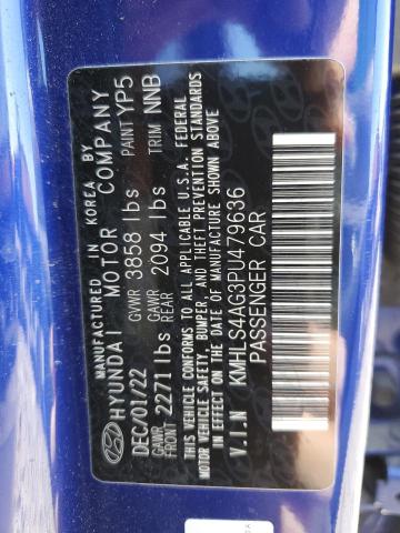 KMHLS4AG3PU479636 Hyundai ELANTRA SEL
