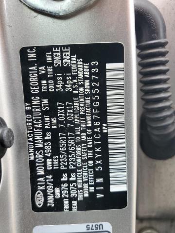 5XYKTCA67FG552733 KIA SORENTO LX