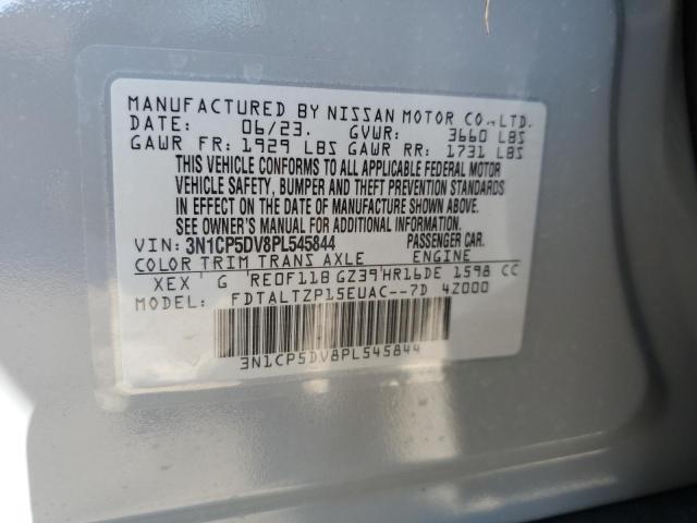 3N1CP5DV8PL545844 Nissan KICKS SR