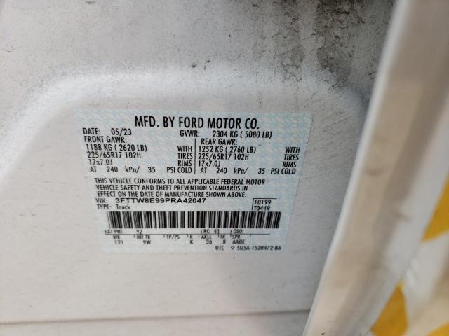 3FTTW8E99PRA42047 Ford Maverick Xl