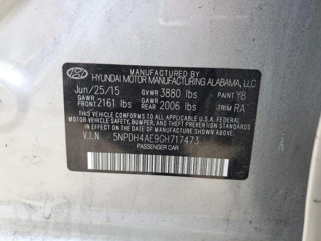 5NPDH4AE9GH717473 Hyundai ELANTRA SE