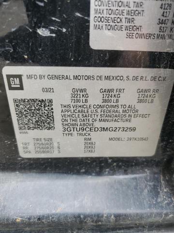 3GTU9CED3MG273259 GMC Sierra K1500 Elevation