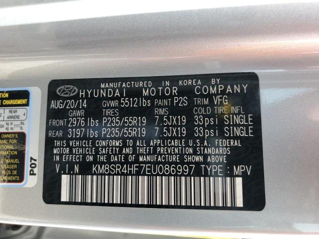 KM8SR4HF7EU086997 Hyundai Santa Fe Gls