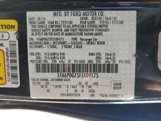 1FA6P0G75F5109175 Ford FUSION S