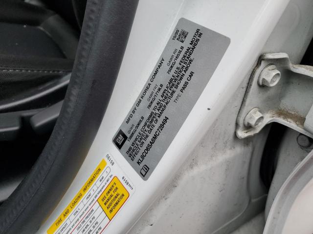 KL8CD6SA8MC728494 Chevrolet SPARK 1LT