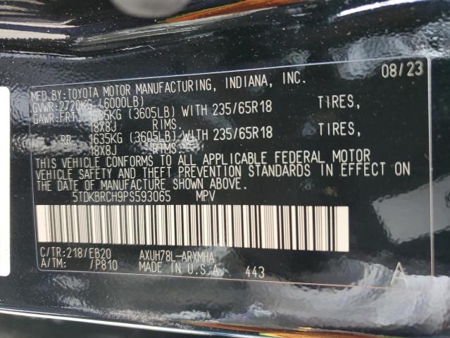 5TDKBRCH9PS593065 Toyota Highlander Hybrid Xle
