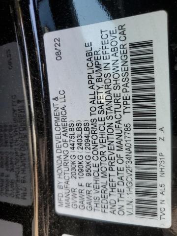 1HGCV2F34NA017785 Honda Accord Sport