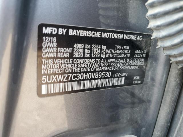 5UXWZ7C30H0V89530 BMW X3 Sdrive28i