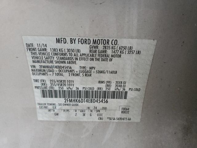 2FMHK6DT4EBD45456 Ford Flex Limited