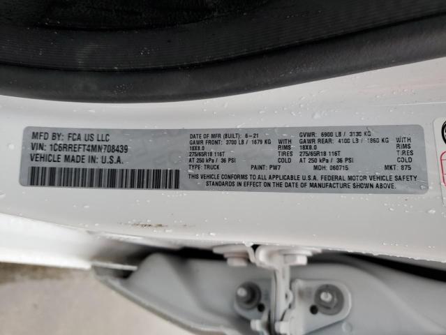 1C6RREFT4MN708439 RAM 1500 Big Horn/lone Star