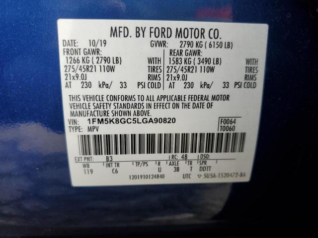 1FM5K8GC5LGA90820 Ford EXPLORER S