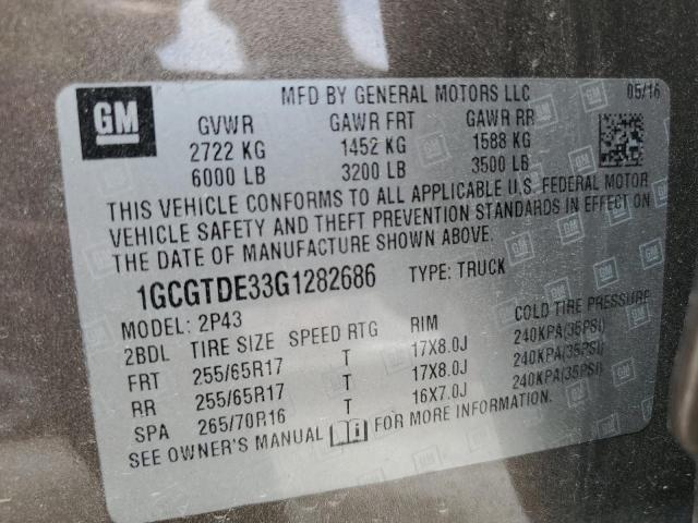 1GCGTDE33G1282686 Chevrolet Colorado Z71