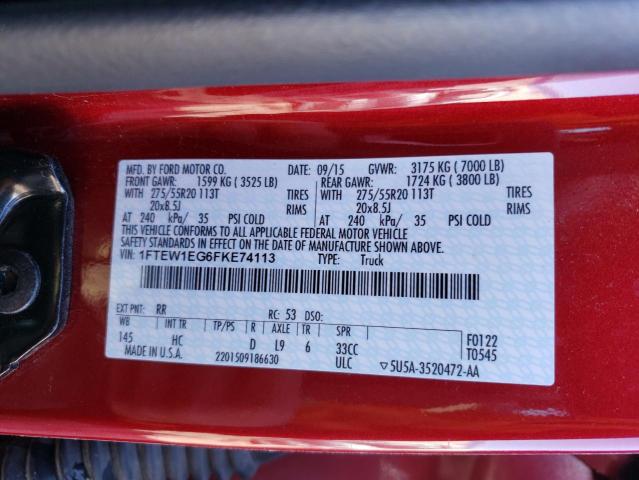 1FTEW1EG6FKE74113 Ford F150 Supercrew