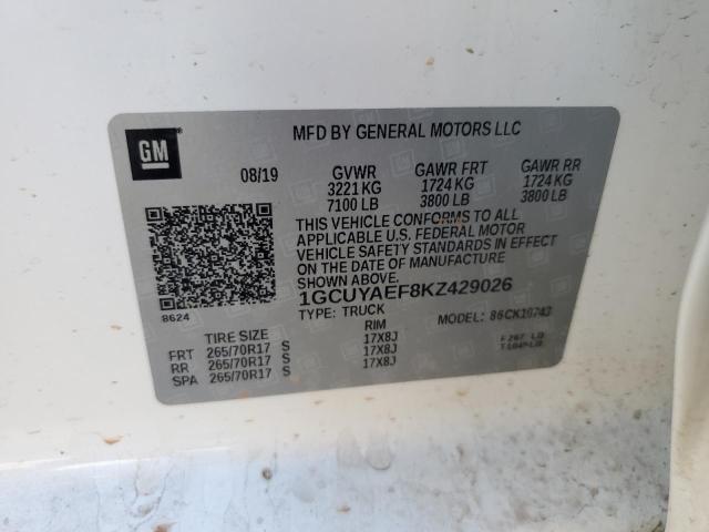 1GCUYAEF8KZ429026 Chevrolet Silverado K1500