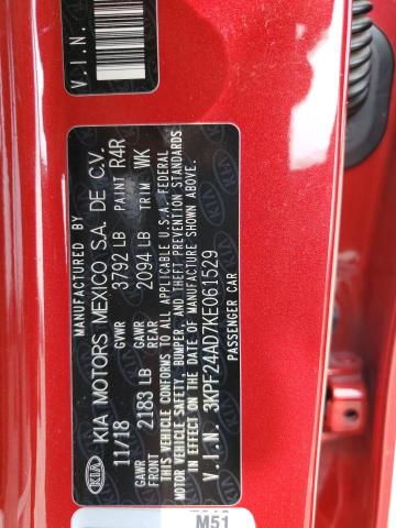 3KPF24AD7KE061529 KIA FORTE FE