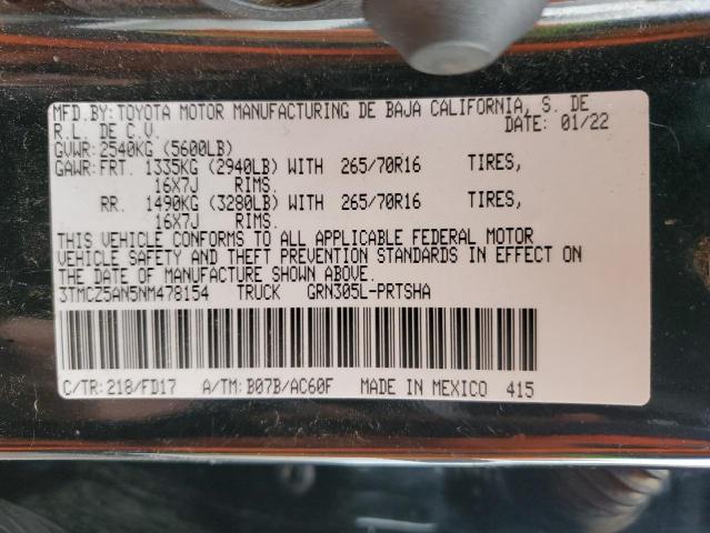 3TMCZ5AN5NM478154 Toyota Tacoma Double Cab