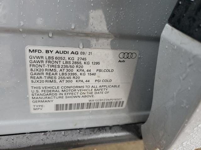 WA132BFZ3NP016307 Audi Q4 E-tron Sportback Prem Plus S Line