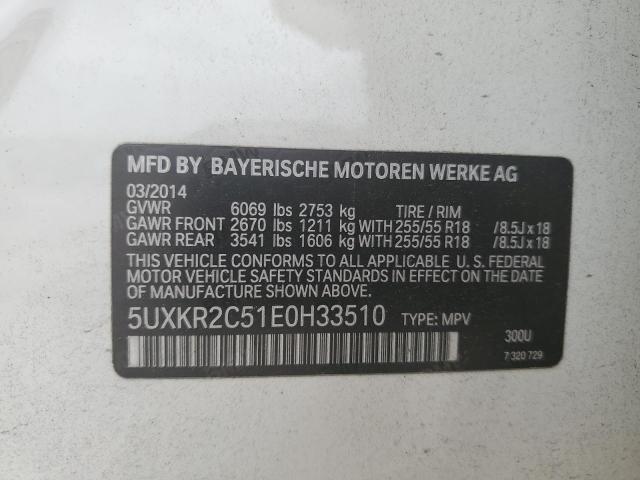 5UXKR2C51E0H33510 BMW X5 Sdrive35i