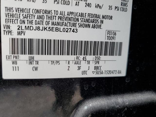 2LMDJ8JK5EBL02743 Lincoln MKX