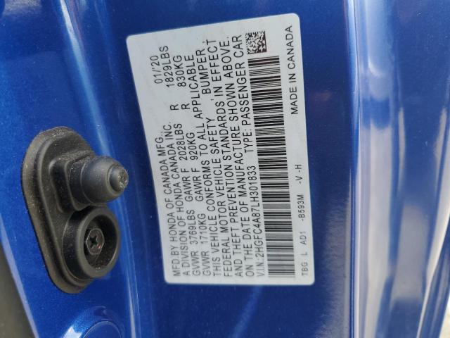 2HGFC4A87LH301833 Honda Civic Sport