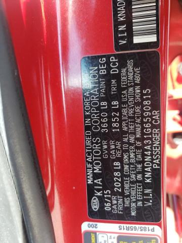 KNADN4A31G6590815 KIA RIO EX