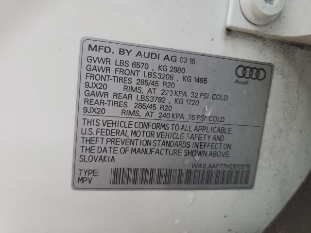 WA1LAAF77HD012018 Audi Q7 Premium Plus