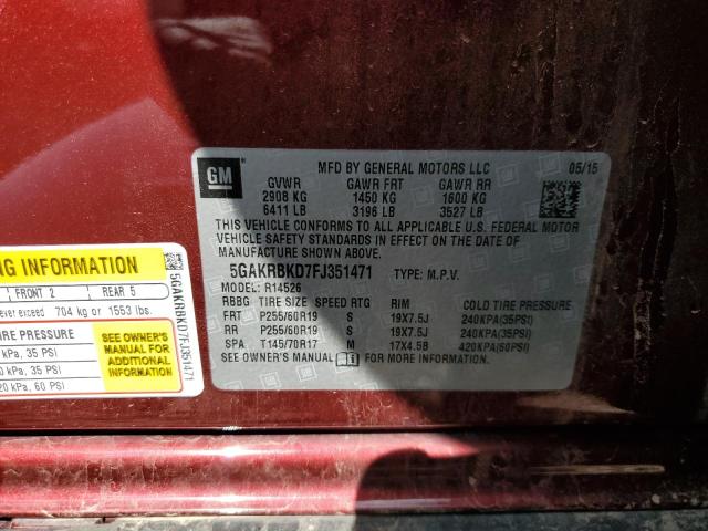 5GAKRBKD7FJ351471 Buick Enclave