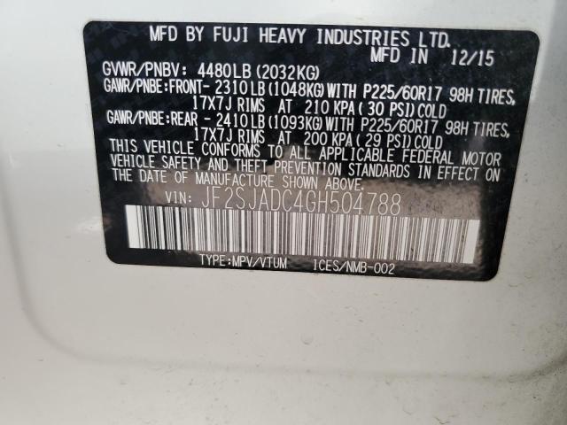 JF2SJADC4GH504788 Subaru Forester 2.5i Premium