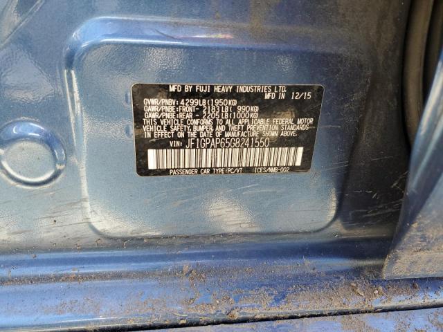 JF1GPAP65G8241550 Subaru Impreza Sport Premium