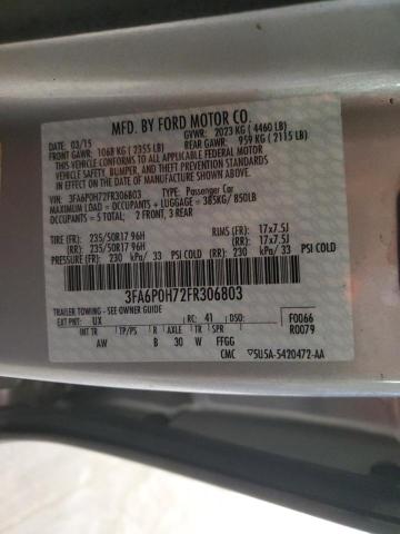 3FA6P0H72FR306803 Ford FUSION SE