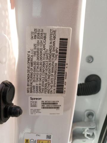5FNYF5H22NB023356 Honda PILOT SE