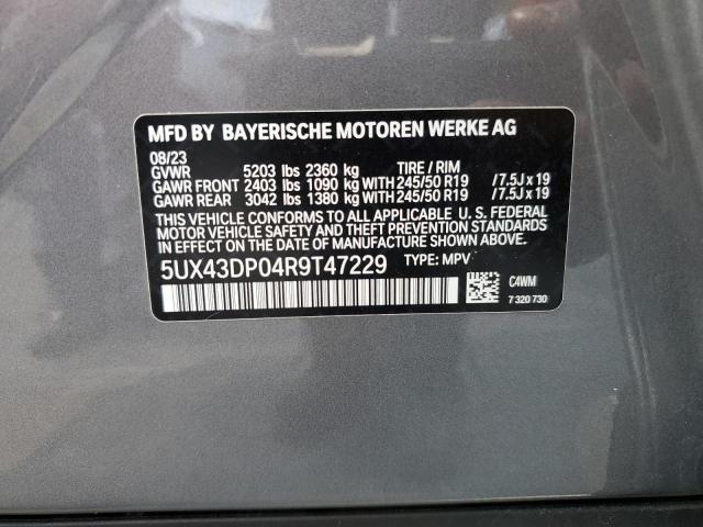 5UX43DP04R9T47229 BMW X3 Sdrive30i